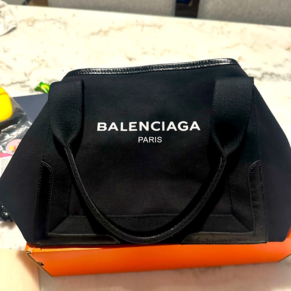 Balenciaga Canvas Logo Tote Almost New